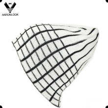 100% Acrílico Grid Jacquard Lattice patrón Beanie para los hombres